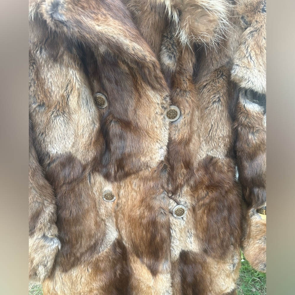 Real fur jacket with hood